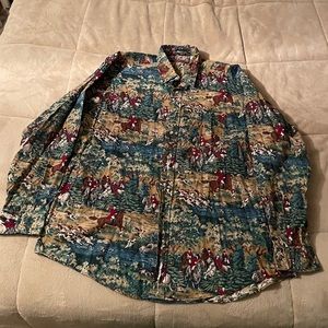 Vintage Boston Prepatroy Co. Duck Hunting Men's Size Large Made In U.S.A. Shirt
